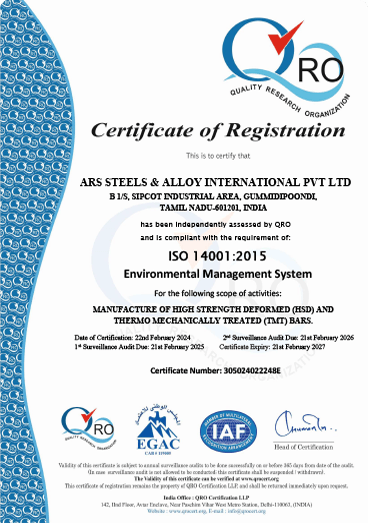 ISO 14001 Certificate